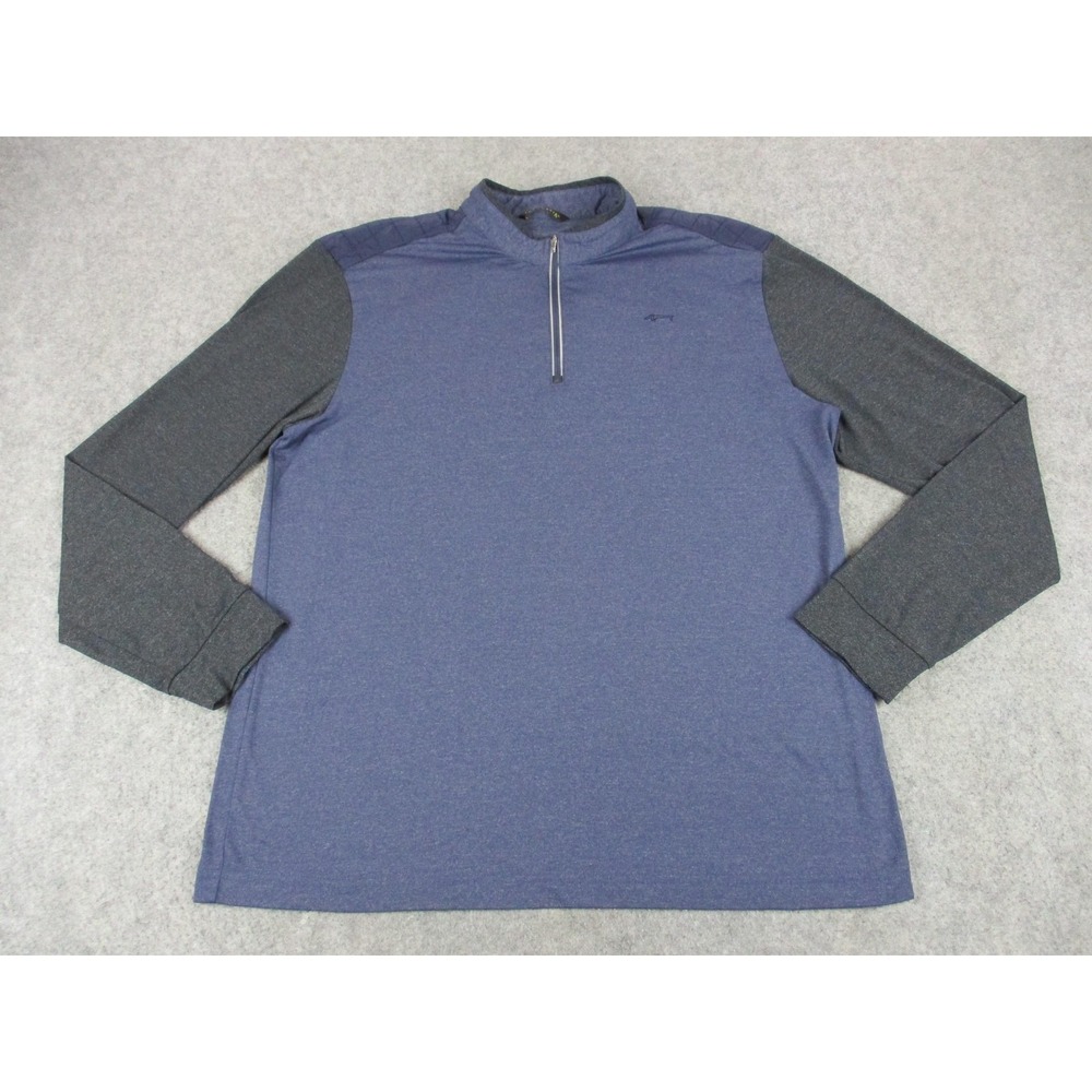 Louis Castel Shirt Mens‎ Medium 110 Blue Quarter Zip Long Sleeve Lightweight